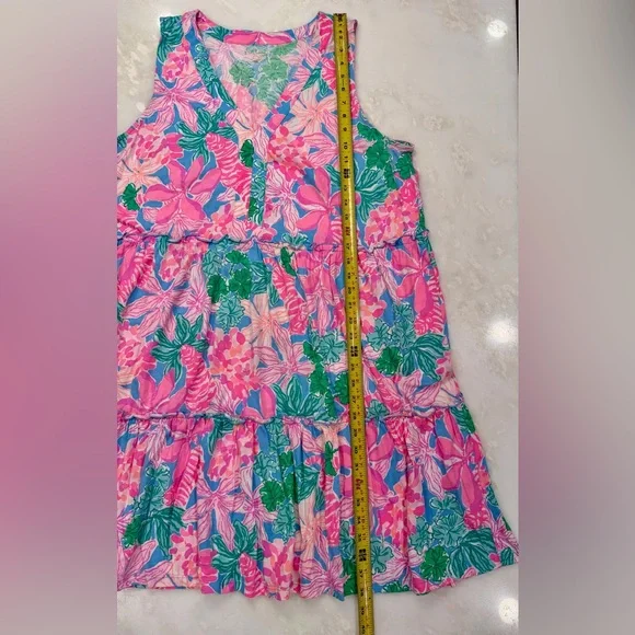 Lilly Pulitzer Lorina V-Neck Dress “Multi Lions Lair” Sz. XXL - Picture 13 of 16